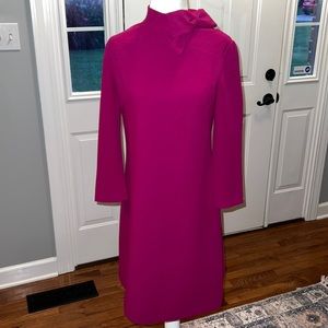 Eliza J. Dress Fuscia Pink size 6 high neck bow